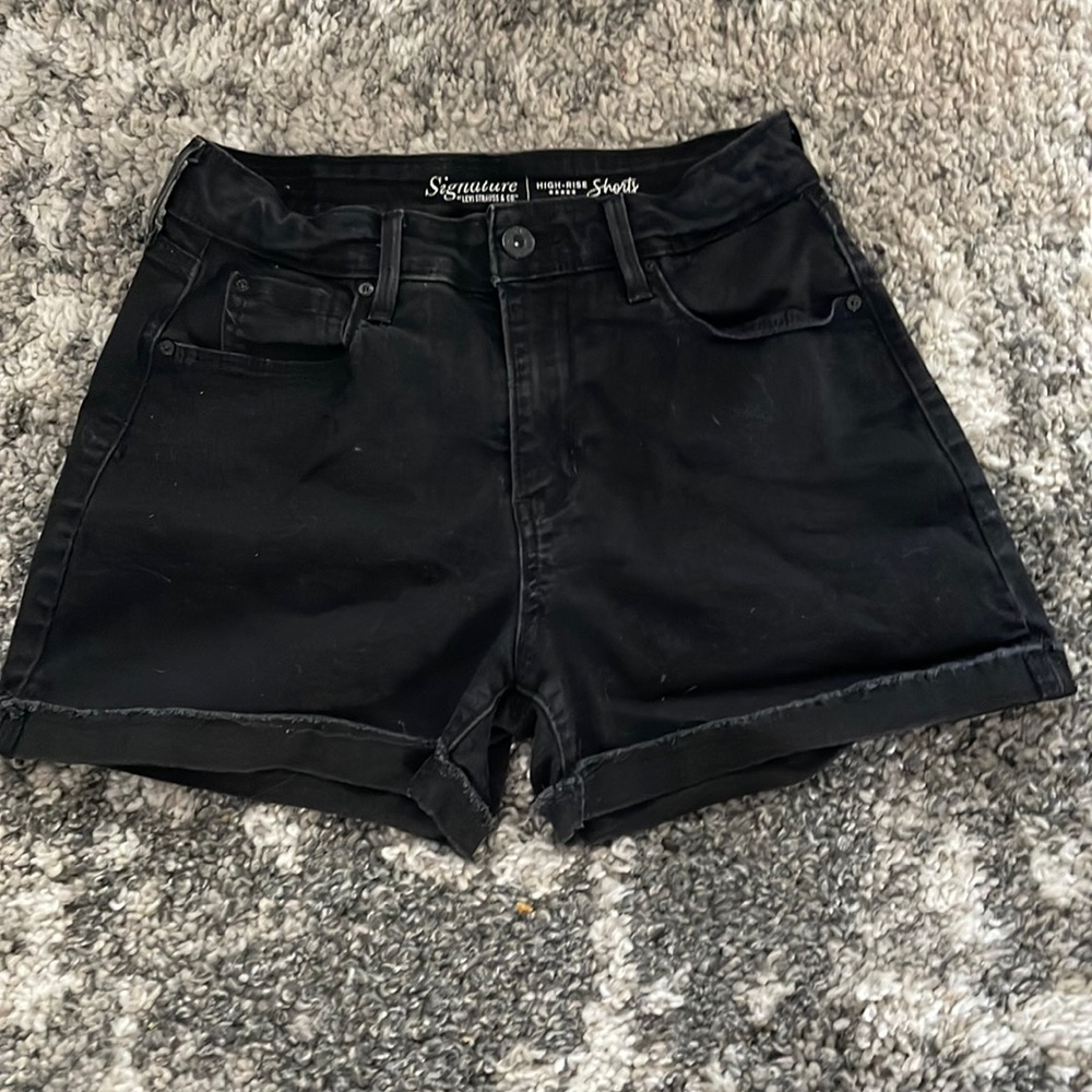Levi’s black jean shorts